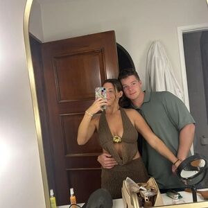 Brown Knit Halter Dress with Gold Accent